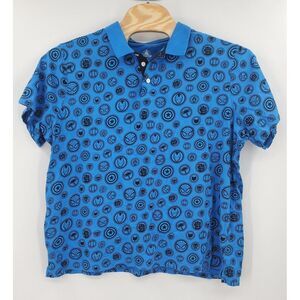 Disney Marvel Slim Fit Character Logo Blue Men's Size 2XL XXL Great Condition